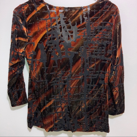 3/4 length sleeve cowl neck top - Picture 2 of 5